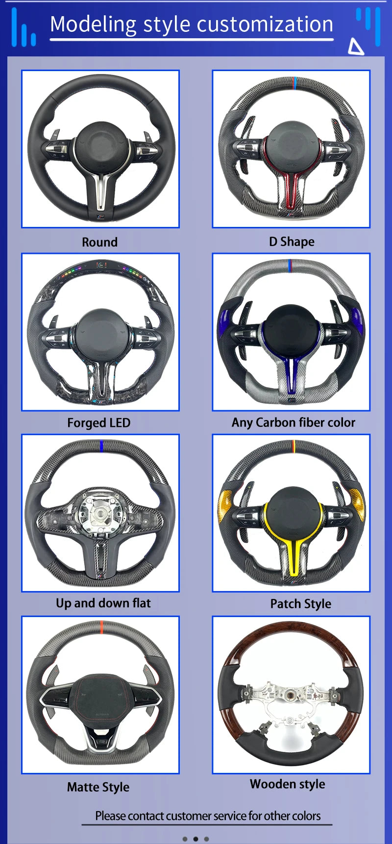 Red Sports LED Carbon Fiber Steering Wheel for BMW F30 F10 F20 F11 F31 F32 E90 E91 E92 X1 X2 X3 X4 X5 X6 5GT M3 M6