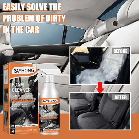 Rayhong 120ml Car Foam Cleaner Leather Decontamination Car Interior Clean Wash Maintenance Polishing Stain Removal Car Cleaner