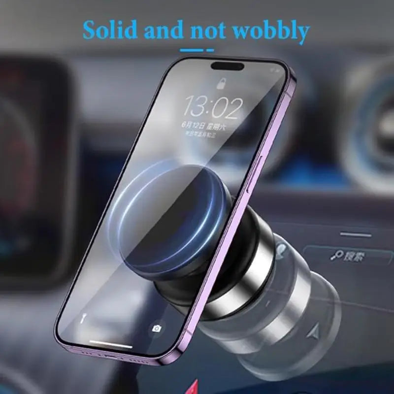 Magnetic Car Phone Holder - 360° Rotating Suction Cup Mount with Strong Magnetic Adsorption, Hands-Free Holder for iPhone