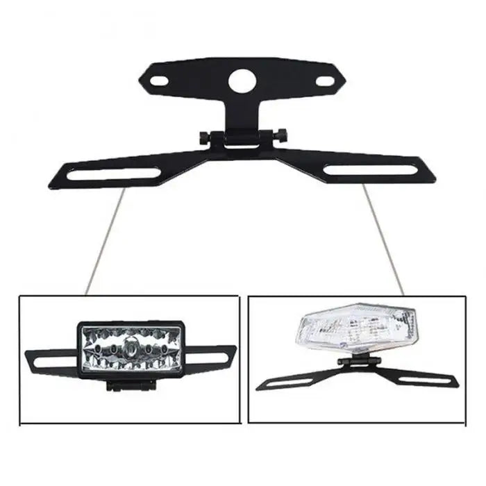 Motorcycle Flip Up License Plate Eliminator Bracket Adjustable Tail Light Holder Car Styling