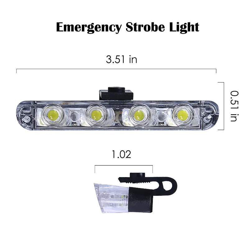 Grill Car LED Light Strobe Red Blue Emergency  Remote Wireless Control Flash Signal Fireman Beacon Warning Lamp