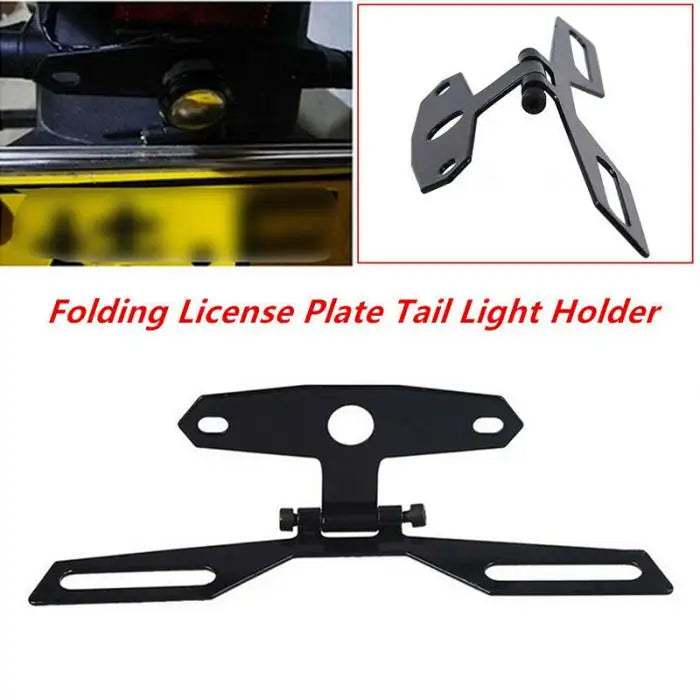 Motorcycle Flip Up License Plate Eliminator Bracket Adjustable Tail Light Holder Car Styling