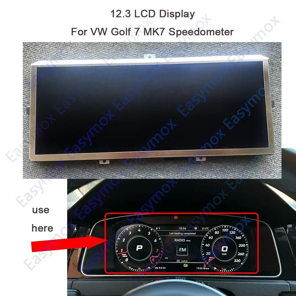 For 2016 2021 2017 2018 VOLKSWAGEN VW TIGUAN Cockpit Digital Gauge Cluster SPEEDOMETER 12.3 Inch LCD Digital Display