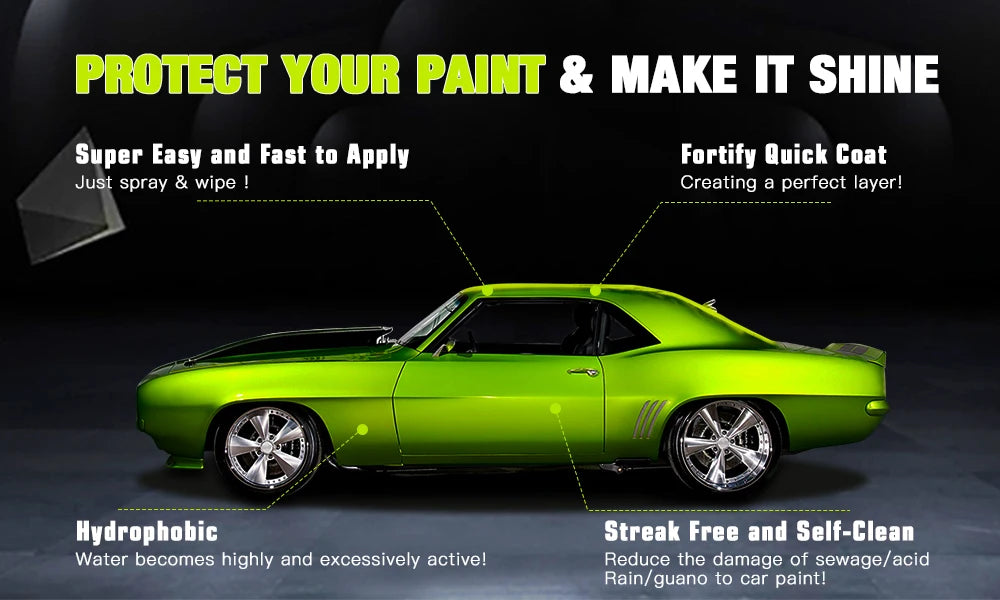 Ceramic Car Coating Long-lasting Protection Waxes Sealants Quick Coat Hydrophobic Liquid Polymer Paint Care Spray HGKJ S6