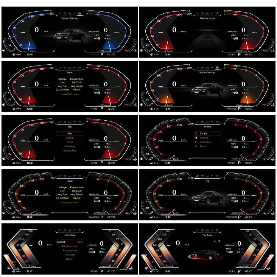 12.3''Digital Cockpit Instrument Cluster For BMW F01 F02 F06 F07 F10 F11 F12 F15 F16 F25 F26 X3/X4/X5/X6 Dashboard Speedometer