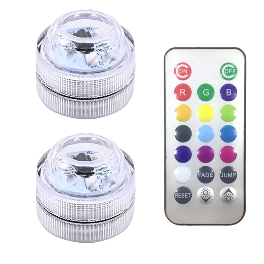 LED Car Interior Ambient Light Remote Control Decoration Auto Roof Foot Atmosphere Lamp Bicycle Tail Light Wireless Adhesive