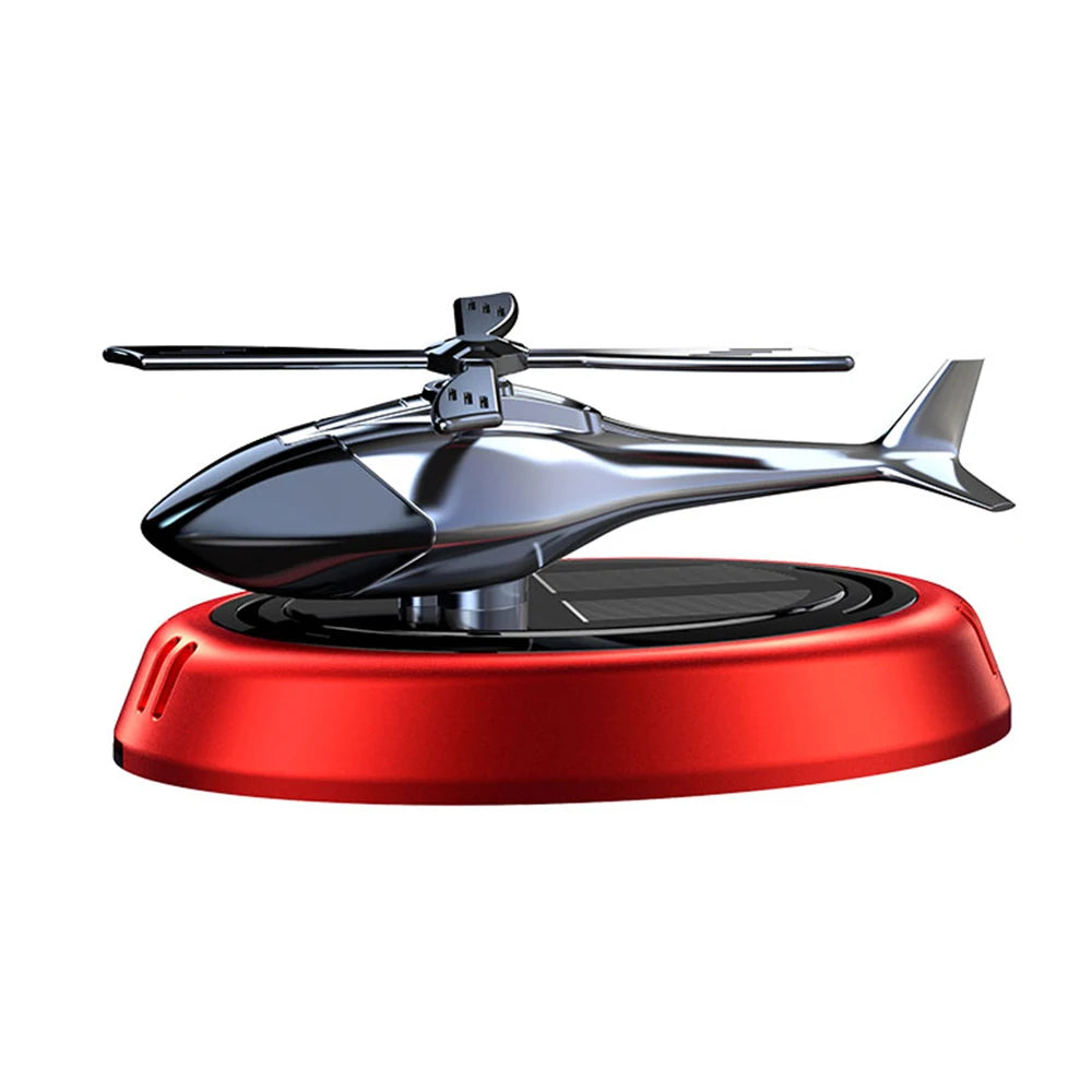 Solar Fragrance Car Air Freshener Helicopter Solar Power Rotating Propeller Aroma Diffuser Auto Interior Decoration Aromatherapy