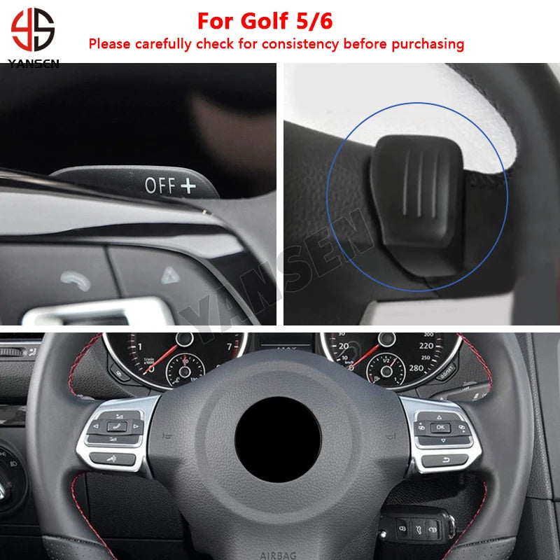 Paddle shifter for VW Golf 5 MK5 GOLF 6 MK6 gti Steering Wheel Paddle Shift Carbon Sticker Accessories