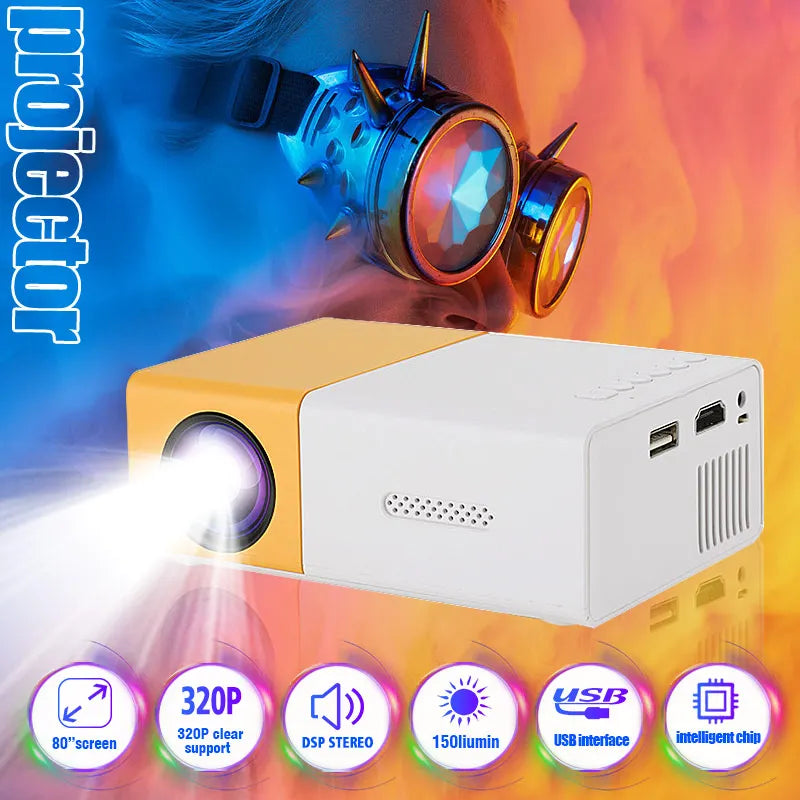 Car projector Equip 72 lnch Screen and Bracket Dlp Full Hd 1000 Lumen Player Outdoor Car Mini Projector