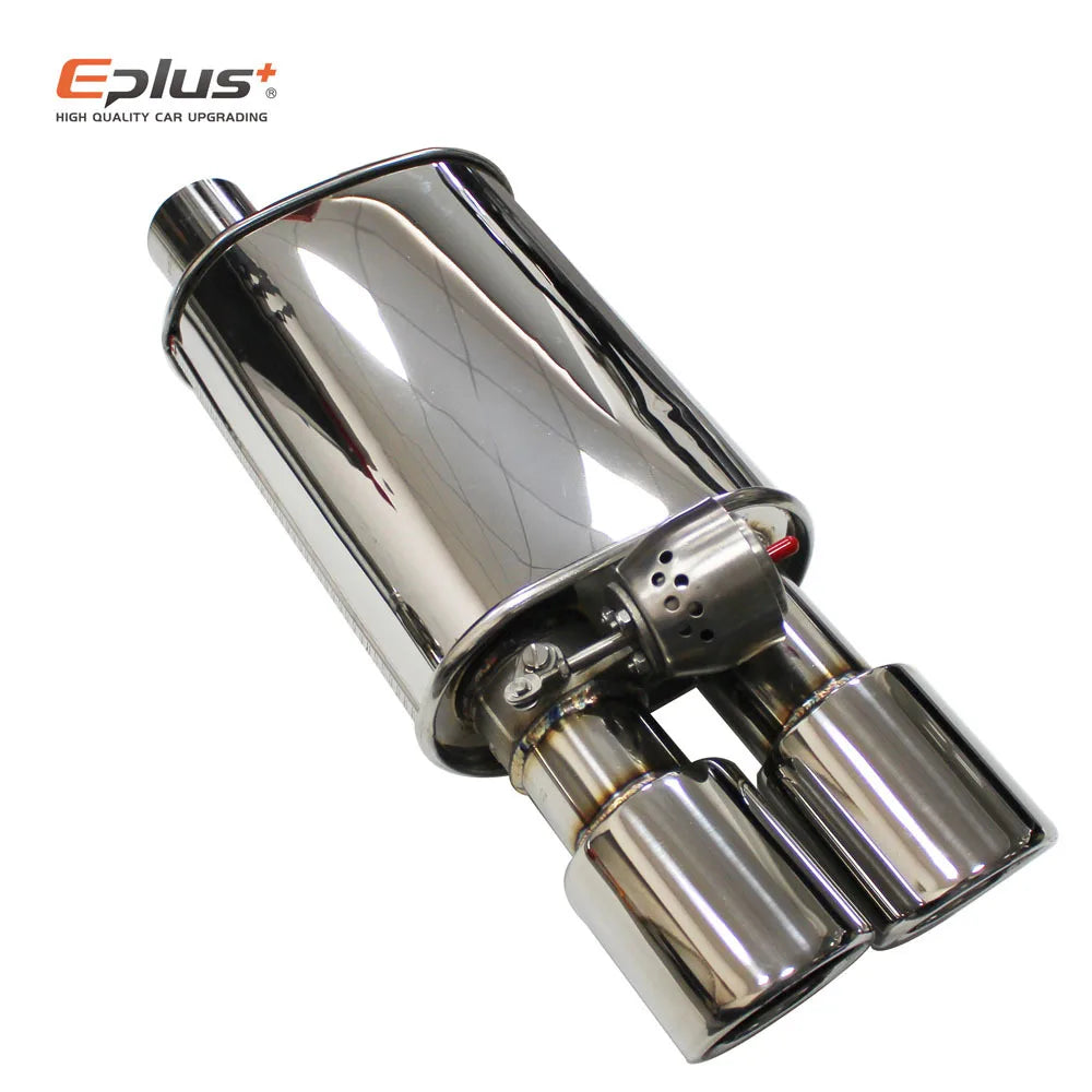 EPLUS 1 to 2pcs Car Exhaust System Vacuum Valve Control Exhaust Pipe Kit Variable Silencer Stainless Universal 51 63 76 MM