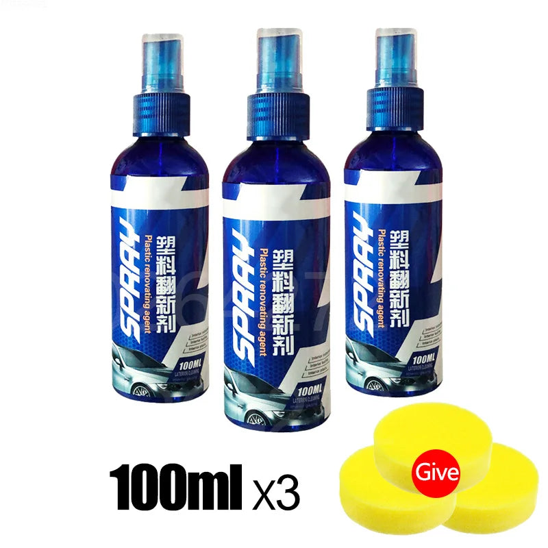 Car Plastic Restorer Coating Agent Auto Plastic Rubber Exterior Repair Clean Refresh Restoration Agent Black Shine Seal Brighten