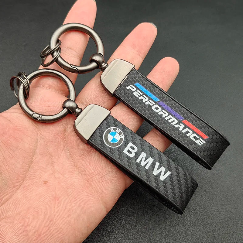 2024 Leather Metal Logo Key Chain Luxury Car Keychain For BMW E46 E90 E39 E60 E36 E30 E61 E91 E92 E87 F10 F20 F30 Accessories