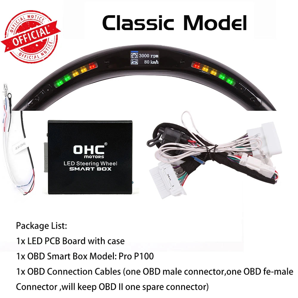 Steering Wheel Led Display Kit for 2000 Years After All Car Intelligent Driving Data Screen OHC Led Steering Wheel Kit