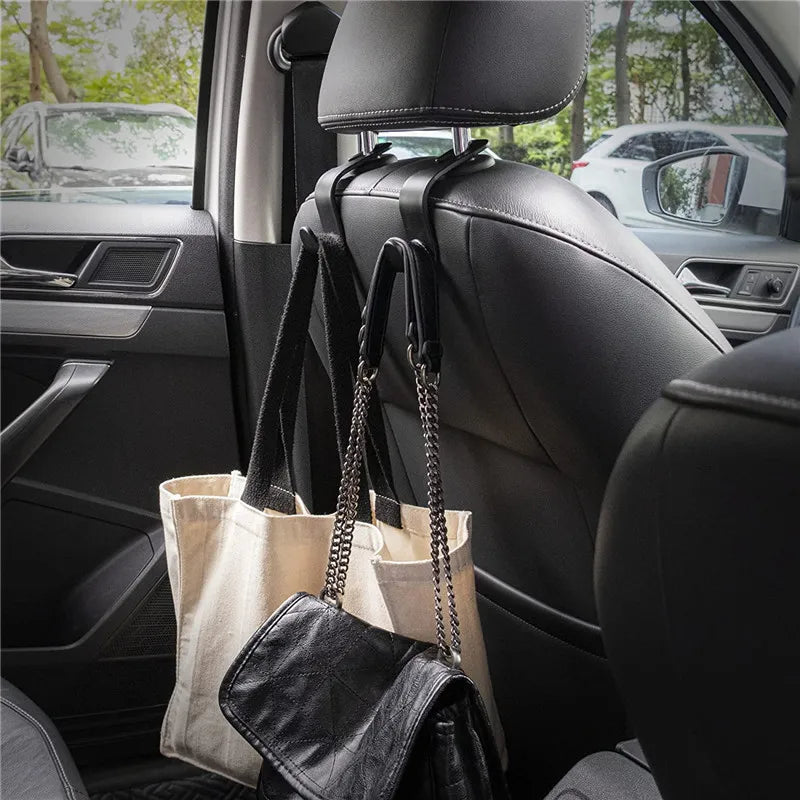 1/4Pcs Car Headrest Hooks Hanger for Bags Seat Back Organizer Holder Clips Auto Fastener Hooks Car Storage Interior Accessories