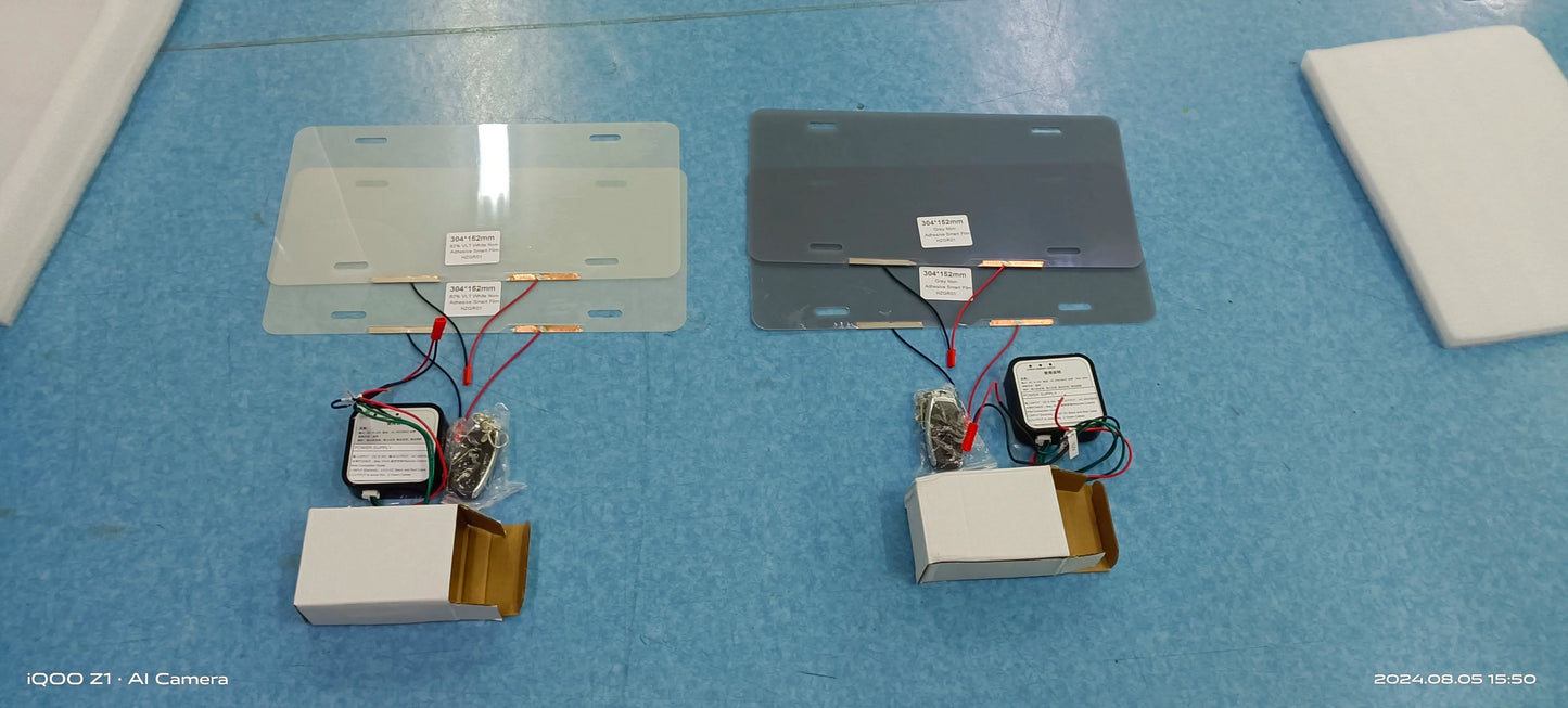 American and European regulations, using PDLC smart film for car license plates in various countries