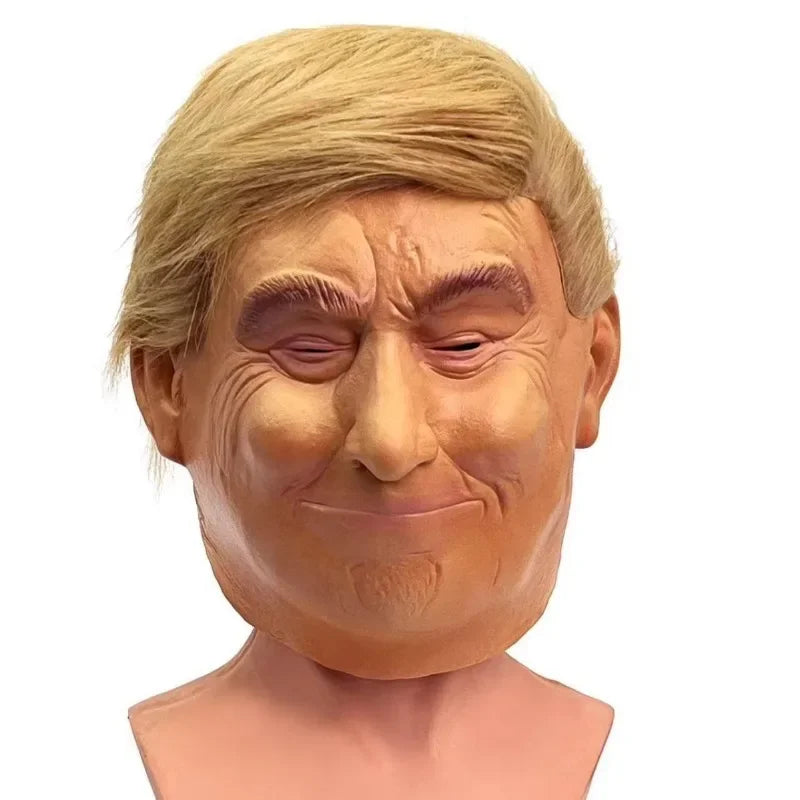 Trumps Latex Full Head Face Human Mask Halloween Party Funny Terror Masks President Trump Cosplay Accessories Actor's Headgear