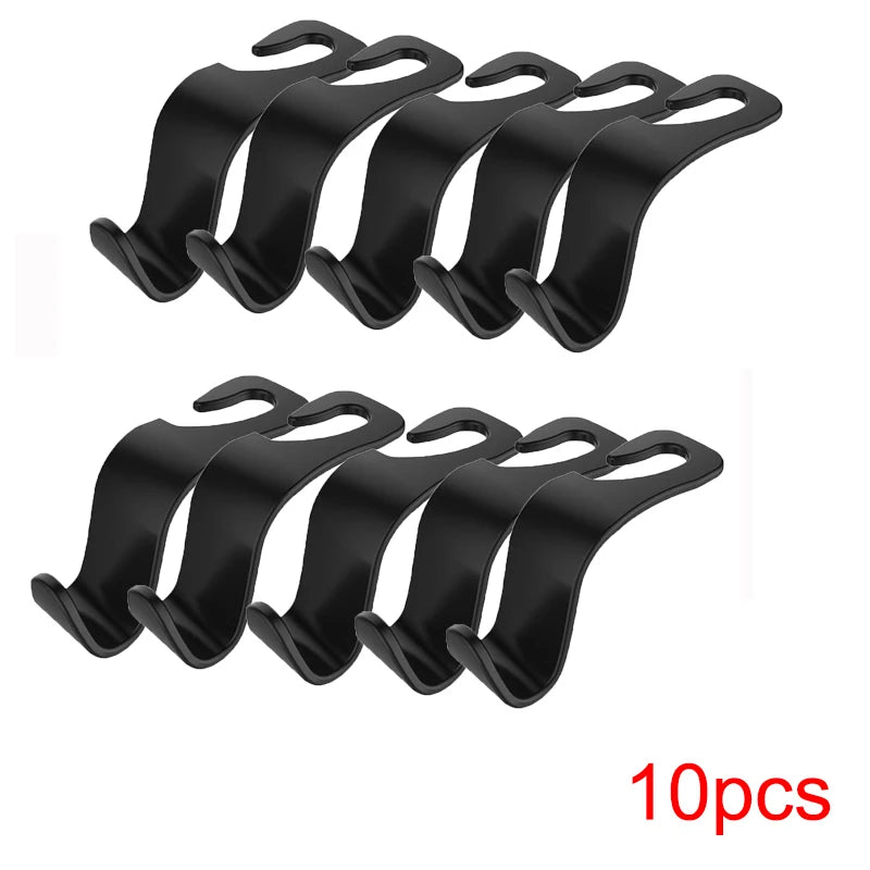 1/4Pcs Car Headrest Hooks Hanger for Bags Seat Back Organizer Holder Clips Auto Fastener Hooks Car Storage Interior Accessories