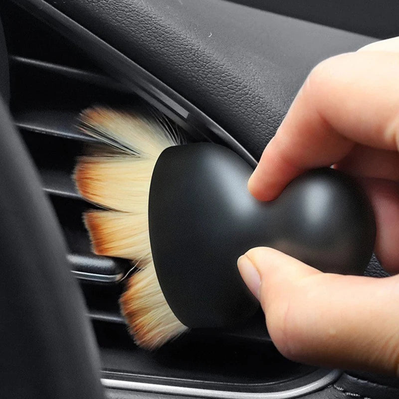 Car Interior Cleaning Brush Keyboard Air Conditioner Camera Thick Soft Fur Clean Brushes with Cover Crevice Dust Detailing Tools