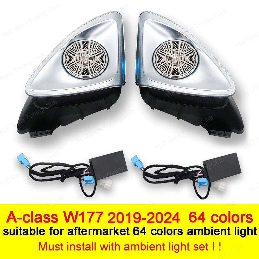 For Mercedes-Benz 4D Speaker E C S W213 W205 W222 W223 4D Rotating Tweeter Speaker Ambient Light