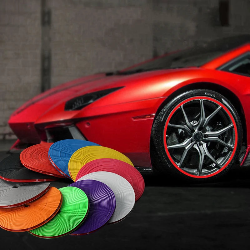 4M / 8M Car Rim Protect Strip Tire Protection Covers Car Wheel Rims Styling Bright Matte Car Wheel Sticker Wheel Edge Protector