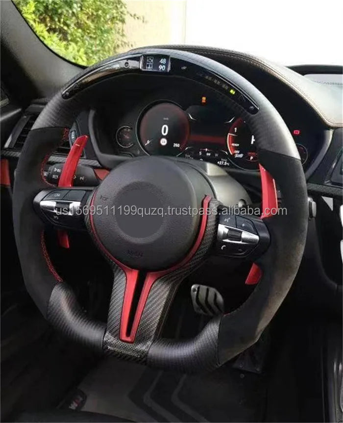 M1 M2 M3 M4 M5 F10 F20 F22 F30 F32 F36 F40 F90 E90 E91 E70 Custom BMW F30 LED Steering Wheel Carbon Fiber Forged For BMW