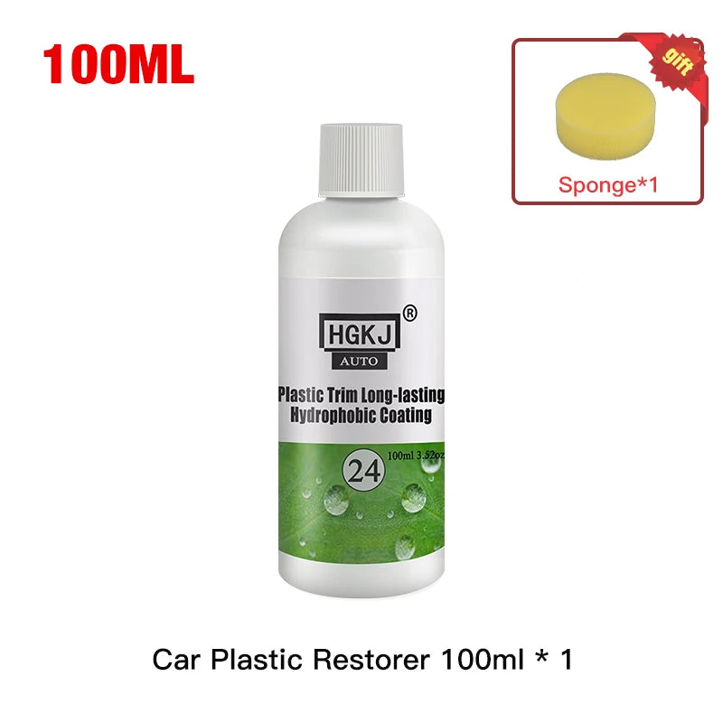 Plastic Restore Revitalizer Plastic Renovator Longlasting Coating For Car Rubbers Refurbish Clean Gloss Black Shine HGKJ 24