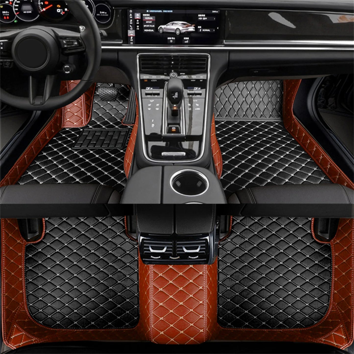 Custom Car Floor Mat for BMW X5 E53 1999-2006 E70 F15 G05 2018-2023 IX 2023 Interior Details Accessories Artificial Leather