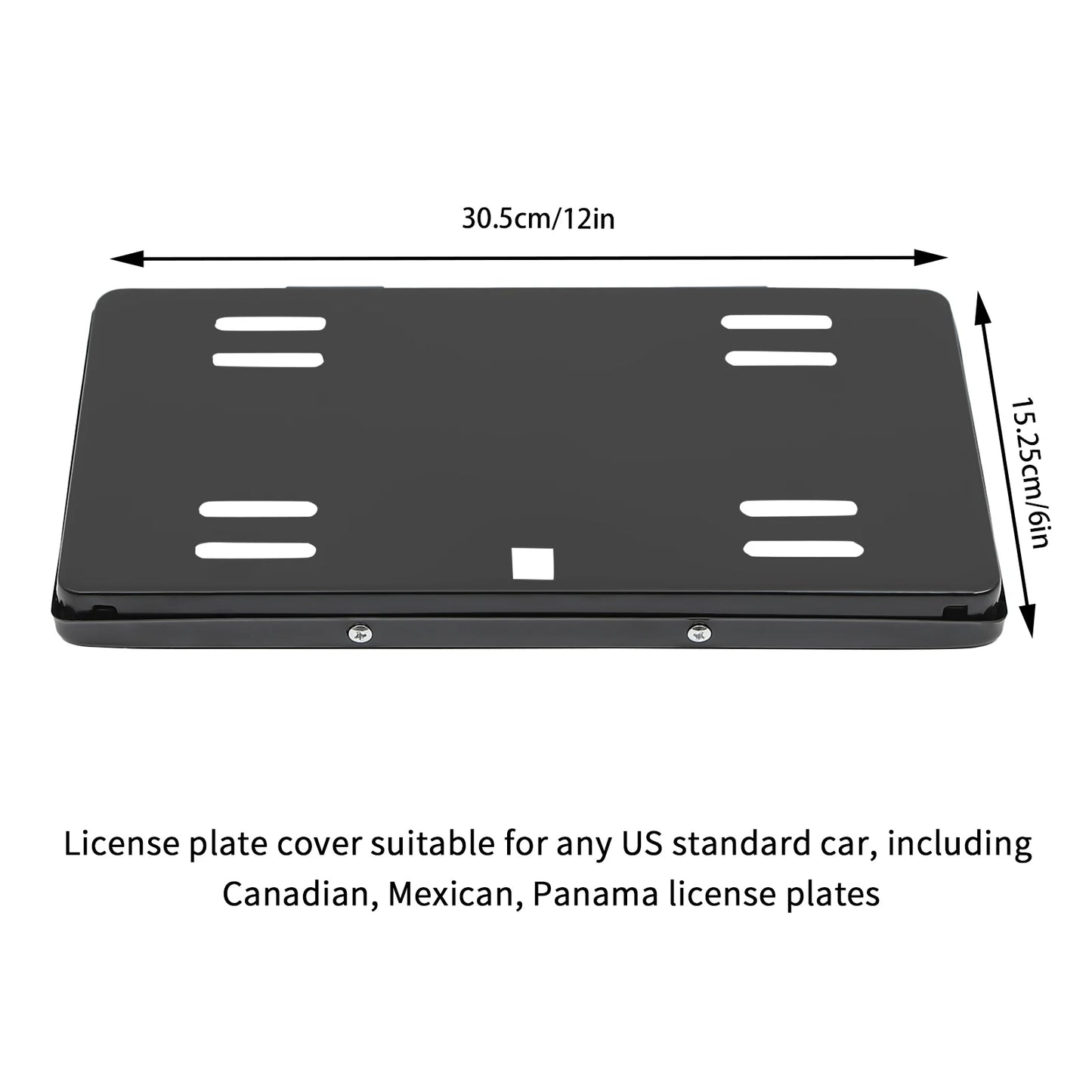 Car License Plate Electric License Plate Holder for US Universal License(Black)