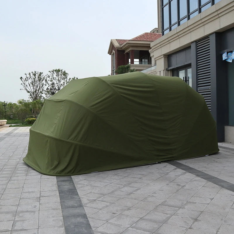 Car Tent Portable Manual Waterproof Car House Shed Foldable Shelter Carport Parking Canopy Galvanized Steel Retractable Garage