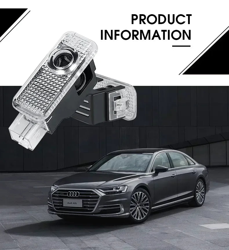 Car Door AUDI Welcome Light Led HD Projector Lamp For Audi A3 A4 B8 8P 8V A6 C7 A5 Q5 B7 B6 SLINE QUTTRO RS Q3 Q7 S3 S4 S5 S6 S8