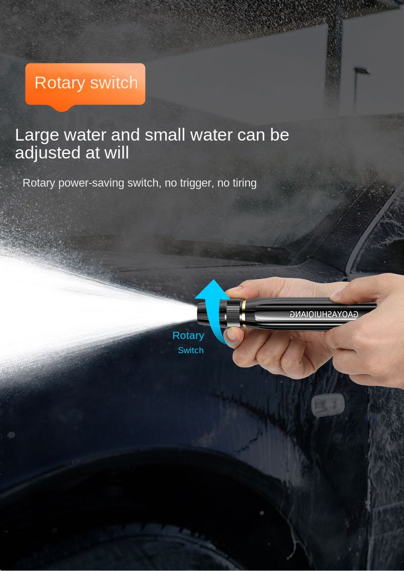 High-Pressure Water Gun Household Car Wash Water Black Car Wash Nozzle Diamond Water Watering Pipe Car Wash Gun