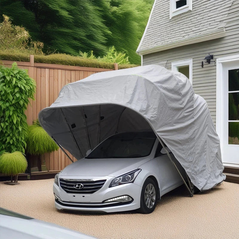 5.5 Rice Semi-Automatic Fully Automatic Mobile Garage Sun-Proof Folding Telescopic Car Parking Shed Awning