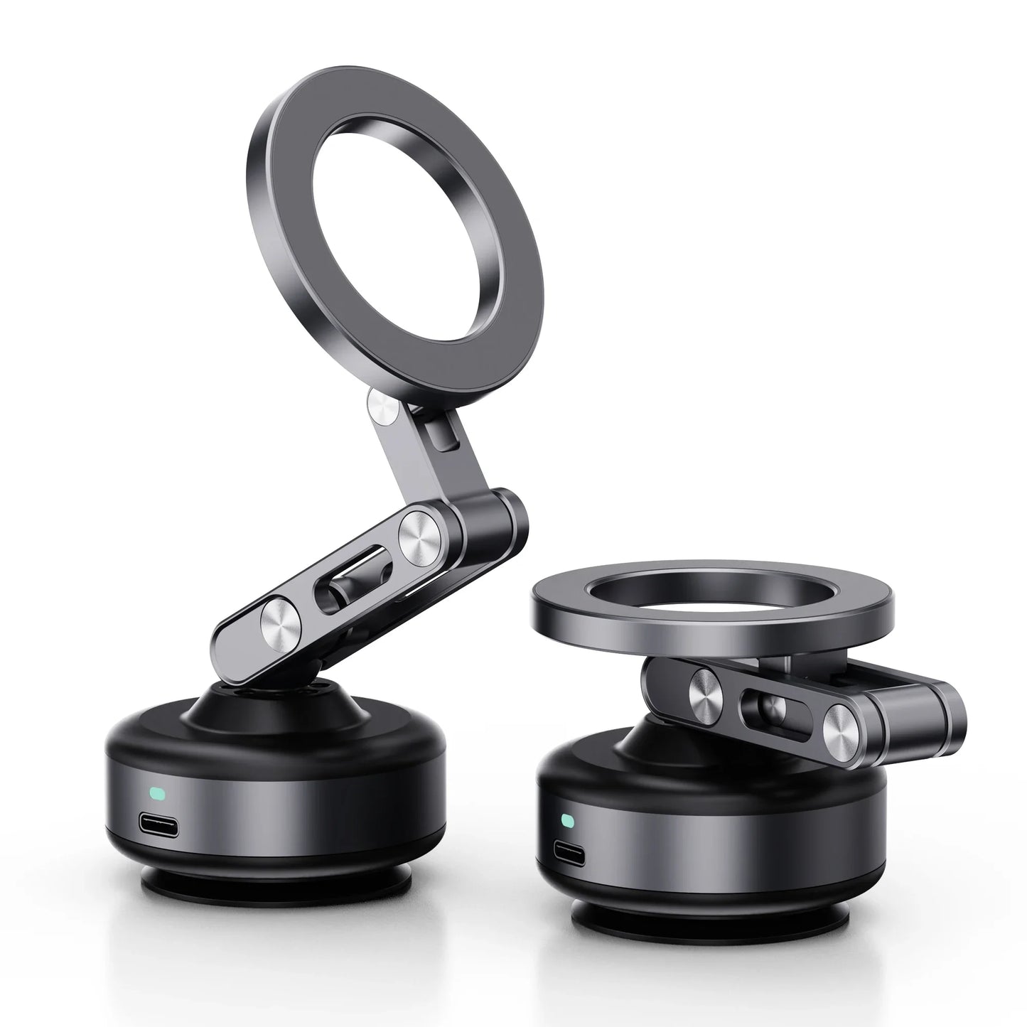 Magnetic Vacuum Adsorption Car Mount Mobile Phone Holder Foldable 360 Degree Rotation Aluminum Alloy Suitable for Smartphones