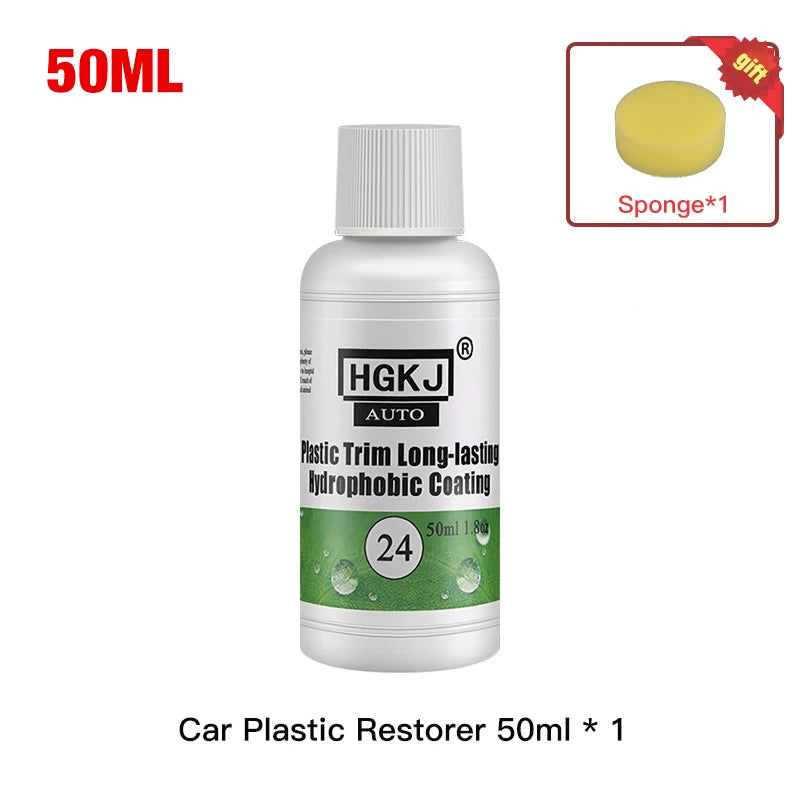 Plastic Restore Revitalizer Plastic Renovator Longlasting Coating For Car Rubbers Refurbish Clean Gloss Black Shine HGKJ 24