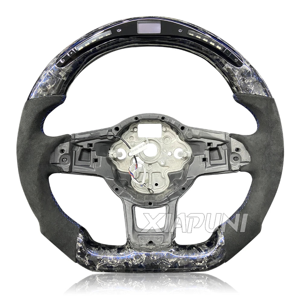 Steering Wheel Golf 7 MK7 Mk7.5 GTI Scirocco Polo GTS R Line 2014-2017 Forge Carbon Fiber Customized LED RPM Racing Wheel