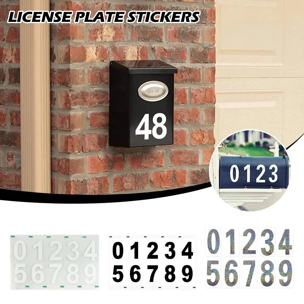 3Pcs Waterproof Highly Reflective License Plate Stickers Nanofilm