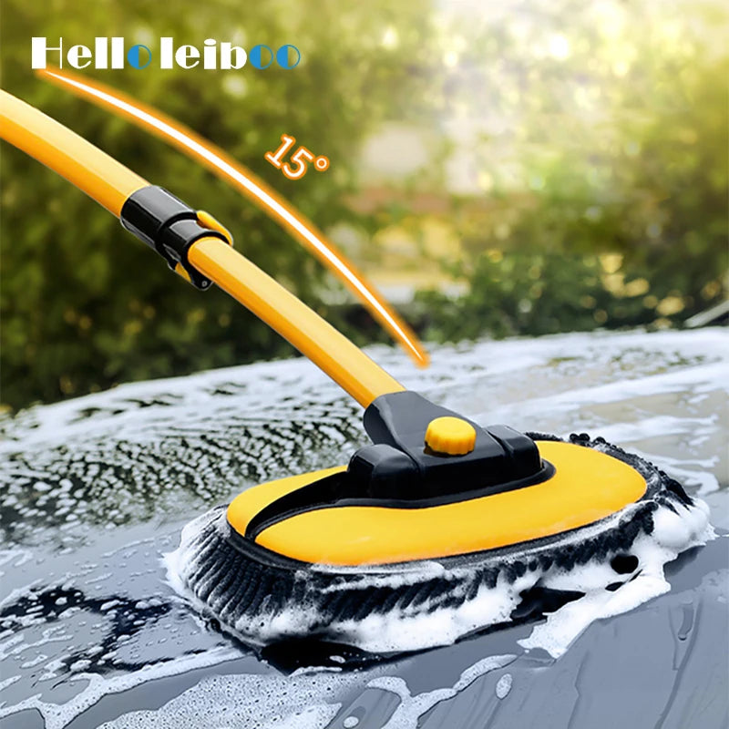 Car Wash Mop Cleaning Brush Telescoping Long Handle Cleaning Mop Retractable Bent Bar Car Wash Brush Car Cleaning Tools