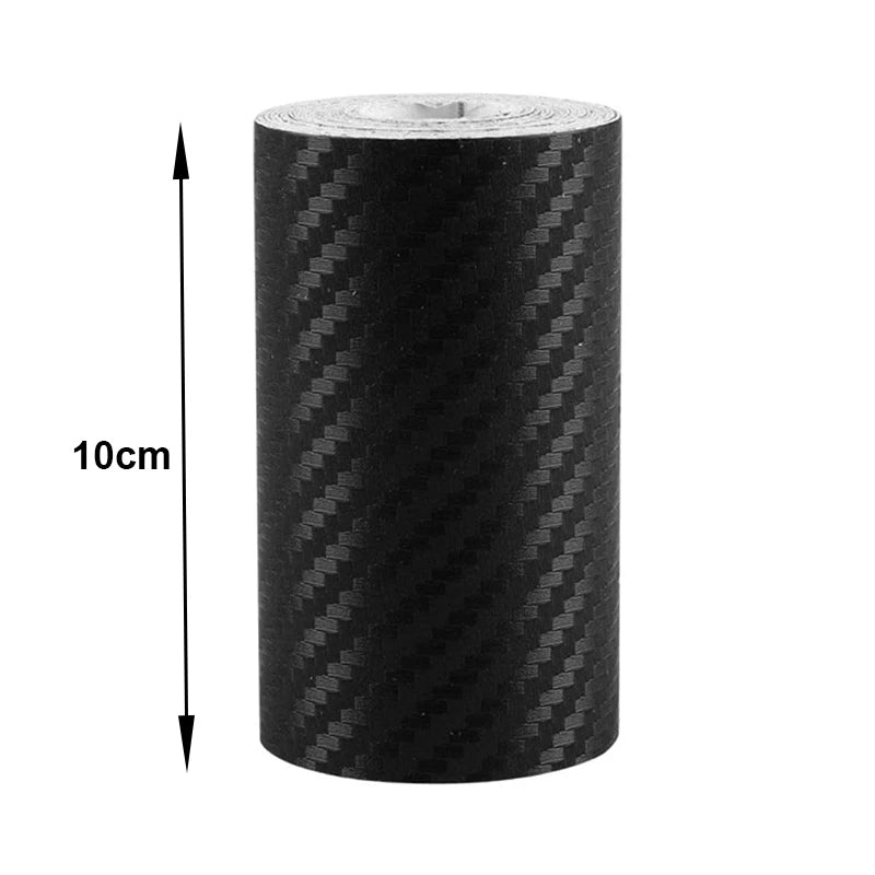 3D Nano Carbon Fiber Car Tape Black Car Door Edge Guards Side Mirror Anti-Scratch Collision Strip Waterproof Protector Film Tape