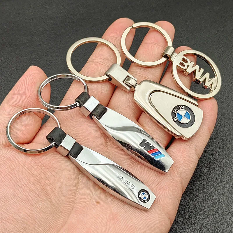 2024 Leather Metal Logo Key Chain Luxury Car Keychain For BMW E46 E90 E39 E60 E36 E30 E61 E91 E92 E87 F10 F20 F30 Accessories