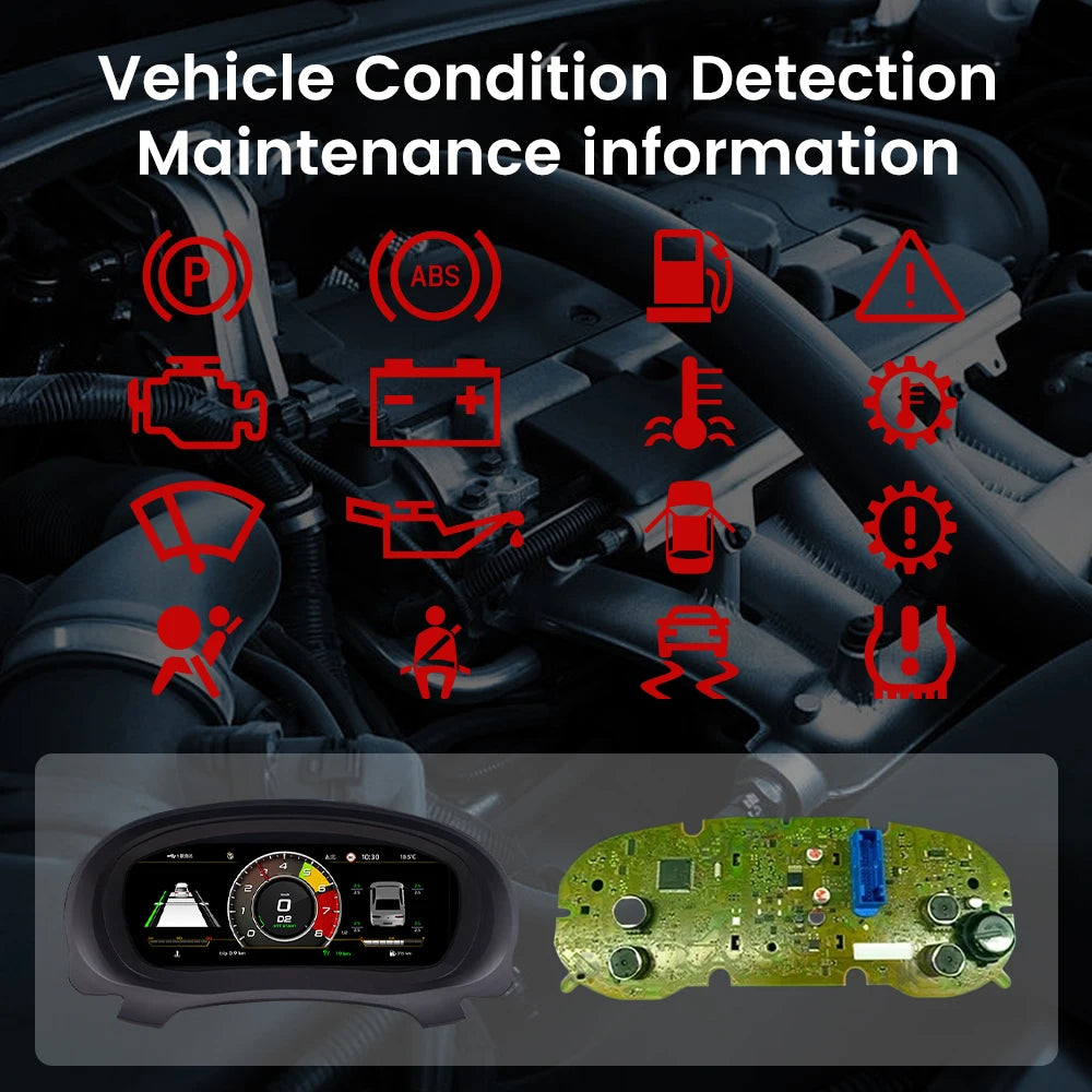 10.25" Car LCD Digital Dashboard Cluster For VW Variant Caddy Touran T6 EOS Sharan Golf 5 Virtual Instrument Paneel Cockpit