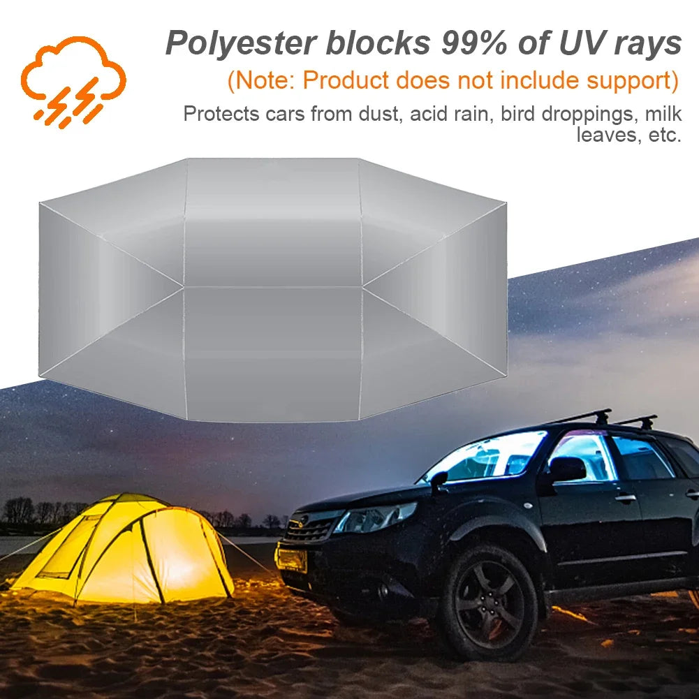 Outdoor Summer Thermal Insulation Carport Tarpaulin Car Sunshade Tarpaulin Canopy Cover UV Protection Car Sunshade Awning