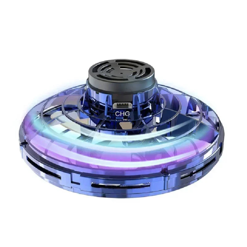 New Flying Mini Spinner LED UFO Type Flying Helicopter Spinner  Fingertip Upgrade Flight Gyro Drone Aircraft Toy Adult Kids Gift