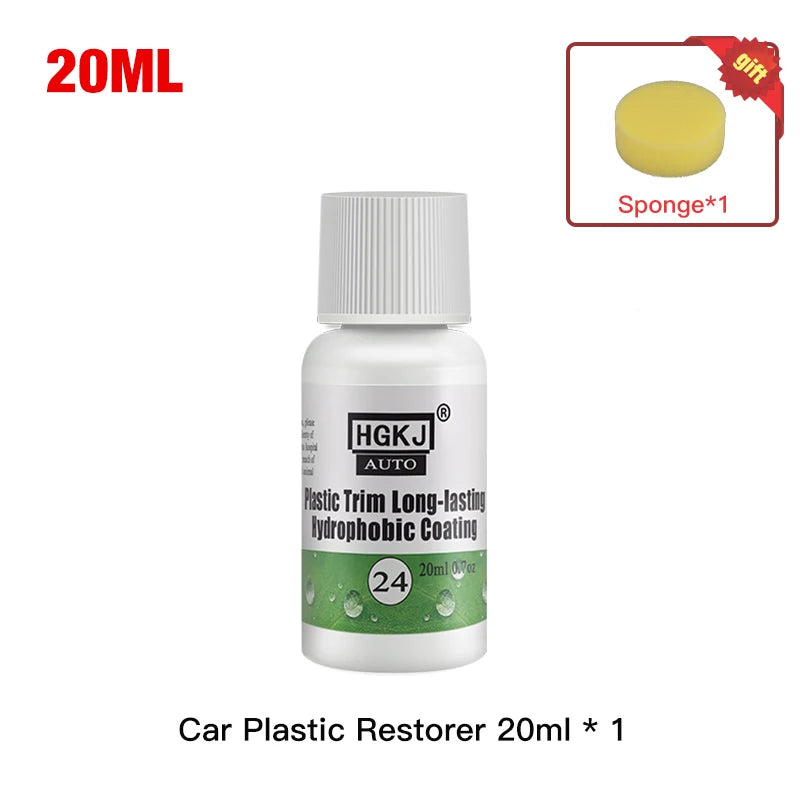 Plastic Restore Revitalizer Plastic Renovator Longlasting Coating For Car Rubbers Refurbish Clean Gloss Black Shine HGKJ 24