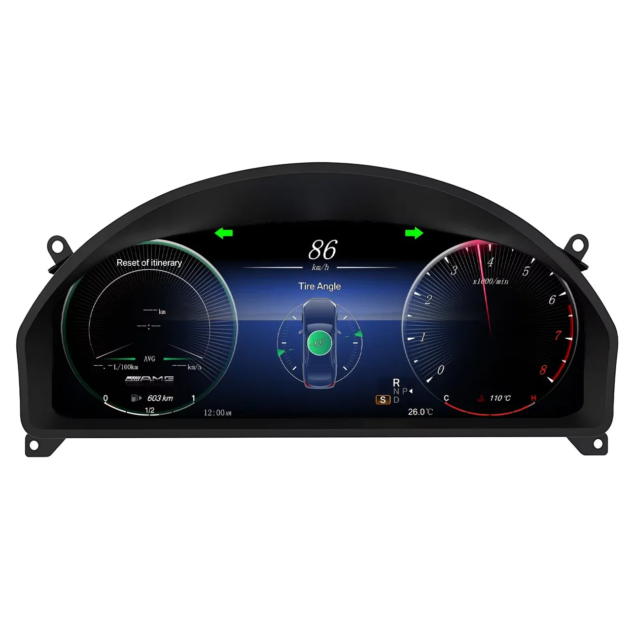 LCD For Mercedes Benz C-Class W204 NTG4.0 2008-2011 Tachometer Instrument Cluster Speedometer Dashboard Digital Virtual Cockpit