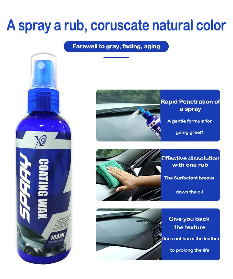 Car Plastic Restorer Coating Agent Auto Plastic Rubber Exterior Repair Clean Refresh Restoration Agent Black Shine Seal Brighten