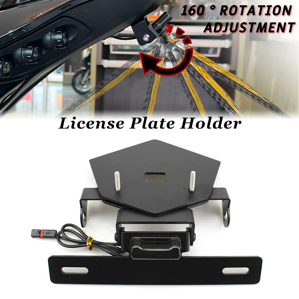 License Plate Holder Motorcycle Tail Tidy adjustable Short number plate holder