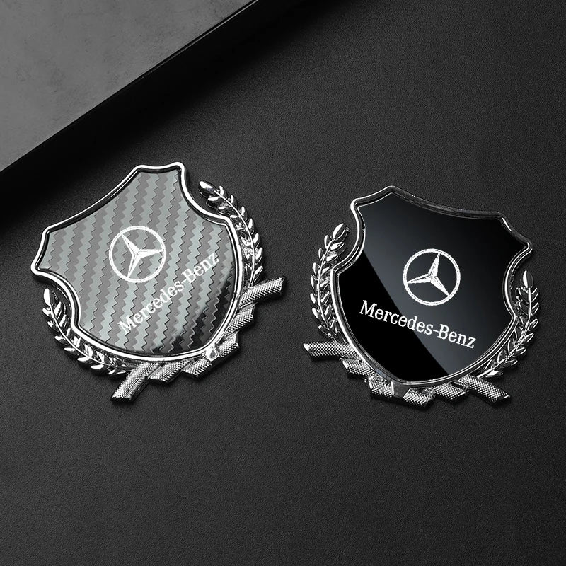 Car Stickers 3D Metal Accsesories Auto Accessory Triangle Window Sticker For MERCEDES-BENZ Benz AMG A B C E F G SLASS W204 VITO