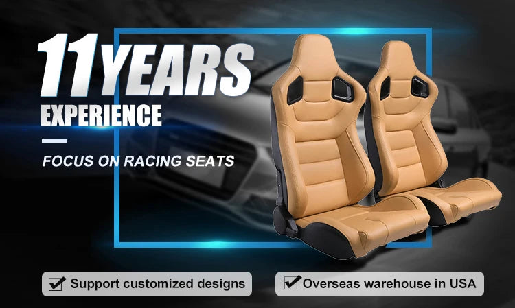 Hot Sale New pvc leather Single slider racing universal bucket seats for sale