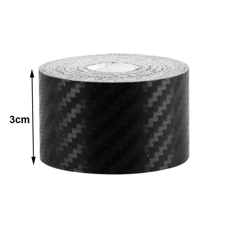 3D Nano Carbon Fiber Car Tape Black Car Door Edge Guards Side Mirror Anti-Scratch Collision Strip Waterproof Protector Film Tape