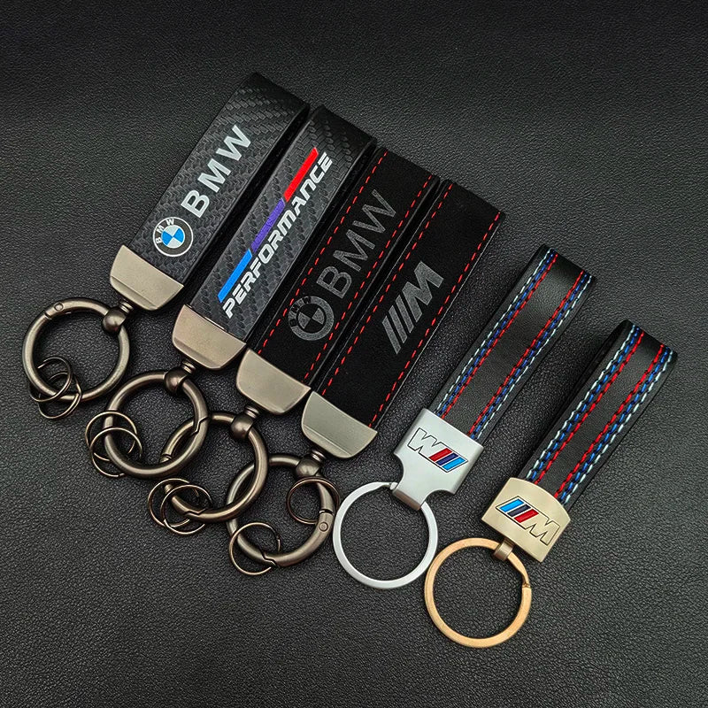 2024 Leather Metal Logo Key Chain Luxury Car Keychain For BMW E46 E90 E39 E60 E36 E30 E61 E91 E92 E87 F10 F20 F30 Accessories